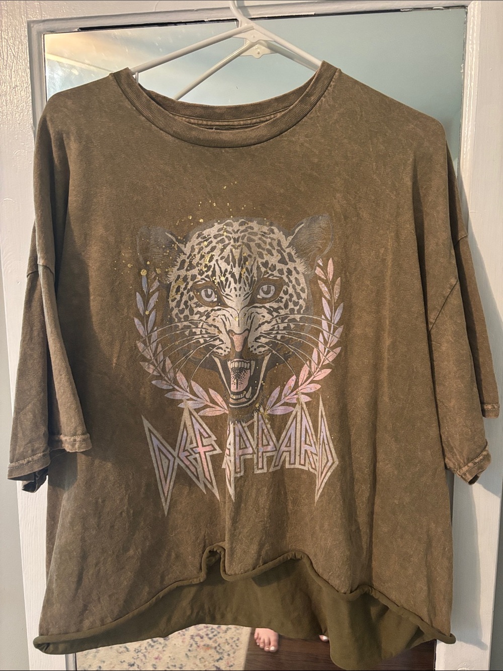 Def Leppard Graphic Tee- Olive Green